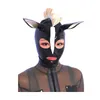 Bras sätter Monnik Latex Funny Rubber Horse Mask Hood med vit trim och bakre dragkedja handgjorda för Cosplay Party Clubwear bodysuit