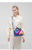 Bolsas de ombro chiques arco-íris designer bolsas femininas sacola contraste crossbody portátil 240311