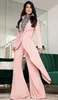 スプリングピンクの女性パンツスーツウェディングブレザースリムフィットロングジャケットゲストウェアスリムフィット2ピース