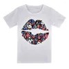 Frauen T Shirts Große Größe Sommer Damen T-Shirt Lose Lippen Logo Rundhals Mädchen Casual Kawaii Hemd Vetement Femme plus