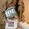 Omuz Çantaları Lüks Uzay Pamuk Kadınlar İçin 2024 Kış Crossbody Down Bag Tasarımcı Çanta Geniş Strap Messenger Paketi