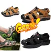 Sandale de haute qualité Men de diapositives plate-forme pantoufle des diapositives d'été Comfort plage piscine Gai 38-48