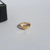 luxe merk graveren hart Ring 18K Goud Zilver Rose Titanium Stalen letter Ringen Dames mannen designer liefhebbers bruiloft Sieraden Dame Geschenken maat 6 7 8 9