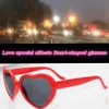 Lunettes de soleil en forme de cœur, à la mode, à Diffraction, montre les veilleuses deviennent amour, effet spécial ldd240313