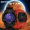 Other Watches SANDA Top Brand Men es Fitness Running Sports Passometer Calories 50M Waterproof LED Digital Military Wrist Y240316