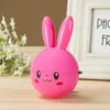 3 färger LED Cartoon Rabbit Night Lamp Switch Onoff Wall Light AC110220V EU US Plug Bedside For Children Barn Babedgåvor 240301