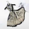 Schals Bedruckter Damen-Luxus-Design-Schal aus Seide, glatter Satin, muslimisches Stirnband, langer Paisely-Schal, Strand, Sonnenschutz, Blumenmuster