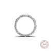 Bagues de cluster authentique 925 bague en argent sterling fleur couronne mariage pour femmes filles bijoux fins anillos bague femme