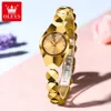 OLEVS 7007 Oryginalny kwarcowy zegarek dla kobiet Rombic Mirror Waterproof Ladies Wrissten Tungsten Strap Luksusowe kobiety 240305