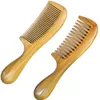 Cepillos para el cabello peine de madera natural Estructura de empalme de peinado Capacidad de cabello fino de dientes fino