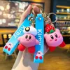 Keychains Lanyards Cartoon Waddle Dee Doo Game Sweet Pink Kirby Anime Pendant Kabi Keychian Children Birthday Presents Women Car Bag Key Chian Girls Y240316