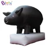 wholesale 6mH (20ft) Inflatable Animal Models Blow Up Black Pig Inflation Cartoon Pig Character With Air Blower For Outdoor Party Event Decoration