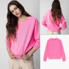 Ny produkt Zadig Voltaire 24SS Designer Cotton Sweatshirt Classic Hot Letter Print Fleece Women Casual mångsidig rund hals Löst tröja trendiga toppar ZV