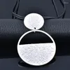 Pendentif Colliers Leeker rond Triangle carré collier pour femmes en cuir alliage starter or argent couleur accessoires femme 121 LK3