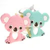 Commercio all'ingrosso 10 pz Koala Silicone Baby Massaggiagengive Animale Orso Bpa Nato Libero Dentizione Collana Pendente Accessori FAI DA TE Regalo Di Natale 240308