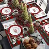 Tischsets, Weihnachts-Tischsets, karierte Schneeflocke, Weihnachtsmann, Pad, Tasse, Esszimmer, Küche, Tischset, rutschfeste Heimdekoration
