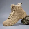 Sapatos de fitness 2024 homem militar botas táticas alta qualidade deserto combate couro dos homens ao ar livre do exército leve