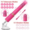 Macchina del sesso telescopico vibratore vibratore automatico su giù massaggiatore punto G spinta retrattile giocattolo vaginale masturbazione femminile 240312