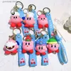 Schlüsselanhänger Lanyards Anime Star Kabi Kirby Schlüsselbund Perlenkette Rucksack Zubehör Schlüsselanhänger Tasche Anhänger Plüsch Mini Schultasche Mädchen Geschenk Y240316