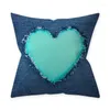 Kanepe için yastık kapağı kapaklar yatak dekoratif s ev dekorasyon mavi 45x45