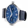 46mm men watch wristwatch BOUTIQUE LONDON ZF top quality Blue ceramic Dial genuine Leather Strap A51111 automatic Pilot 501008 sap344q