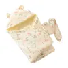 Baby Cover Swaddles Blankets Quilt Children Infant Cotton Muslin Blanket with Pattern for Baby Swaddles Wraps 240312