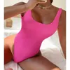 Kvinnors badkläder Micro Bikini Sexig lyx Fe One Piece Swimsuit For Women 2024 New Bikinis Set Beach badkläder S M L 8 Colorsc24315