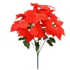 Decoratieve bloemen Kunstmatige poinsettia-struiken Feestartikelen Kerstdecoratie Kerstdecoratie Boeketten Simulatieboeket