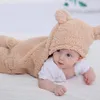 Baby śpiwór śpiwór Ultrasoft puszysty polar urodzony Otrzymanie koca dla niemowląt chłopców dziewczęta ubrania sleka szkółka owinięć Swaddle 240313