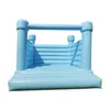 4mLx4mWx3mH (13,2x13,2x10ft) Pastel Azul Claro Casa de Salto Inflável Castelo Bouncy de Casamento Branco com Material de PVC Platão para Festa de Crianças Todders