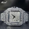 Ice Out Relogio Dro Luxe Volledige diamantkwarts Horloges voor mannen of vrouwen klassieke stijlvolle trend waterdichte horloge 240314