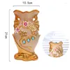 Vases European Luxury Crystal Sand Ceramic Vase Artificial Flowers Set Home Coffee Table Furnishing Crafts TV Cabinet Ornaments Decor