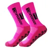 2024 New Anti-slip Soccer Socks Men Women Outdoor Sport Grip Football Socks Pinstripe dotted mid-calf socks