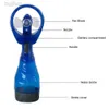 Electric Fans 1PC Portable Water Spray Fan Hand Held Battery Power Mini Humidifier Cooling Desk Air Misting 240316