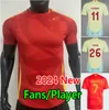 2024 Espana Morata Gavi Soccer Jerseys Pedri Camisetas de Futbol 24 25 Rodrigo Lamine Yamal Football Shirt Laporte Merino Olmo Joselu Cubarsi Fabian Men Kids Uniform