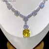 Bröllop smyckesuppsättningar asnora fyrkantig ljusgul och grön droppörhänge halsband lämplig för kvinnors smyckesuppsättningar brud bröllopstillbehör x0185 Q240316
