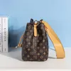 Balde vintage elegante, casual e versátil, bolsa de corda, grande capacidade, ombro único, crossbody, bolsa feminina