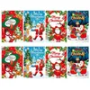 Feestdecoratie 8 stuks Fleslabel Kerstwijnstickers Etiketten Decoratieve rode zelfklevende sticker