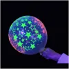 Dekoracja imprezy 10pcs/partia 12 -calowa UV Neon Glow Lateks Balloony Star Fluorescencyjne świetliste helowe Heli Blacklight Dornda
