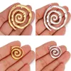 Charmes 3 pièces/lot tourbillon en acier inoxydable pour la fabrication de bijoux fournitures spirale vague Vortex pendentif bricolage collier boucles d'oreilles accessoires