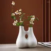 Vases 9 Styles Ceramic White Vase Pampas Grass Nordic Modern Minimalist Interior Office Home Living Room Table Decoration Accessories
