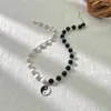 Pendant Necklaces Yin Yang Necklace For Women Men Choker Chirstmas Birthday Jewelry Couple Black White Bead Sweater Chain Dropship