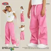 Be Abbigliamento per bambini Collezione primavera/estate per bambini Lavaggio ad acqua Pantaloni a pieghe con motivo blu Etichetta di moda allentata