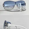 Designer 2000'S Retro One Piece Occhiali da sole da donna Luxury Oversize Wrap Around Occhiali da sole UV400 Ladies New Fashion Eyewear Shades 0004 2024 0T4Q