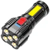 5Led For Home Use, Portable, Multifunctional Cob Side Lights, USB Charging, Mini High Light Flashlight 186658