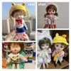 1/12 Mini Doll OB11 20 Movable Joints Girl Doll Cute Expression Face Curly Short Wig 13CM Dolls Toys Gift for Girls Munecas BJD 240301