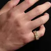 Роскошное кубинское кольцо Ice Crystal 5a, латунный квадрат живота с бриллиантами