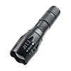 Mini Telescopic Zoom A100 Outdoor Tactical T6 Stark ljus som laddar 10W Aluminiumlegering LED -ficklampa 453036