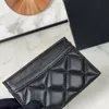 Crad Holder Designer Coin Wallets Card Case Pres Caviar Lambskin Passport Holders Women Men Fashion Slots Slots Mini Card Wallet with Box 0213