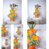 Vases Vase textile moderne dans le jardin orange imprimé contemporain décor à la maison tissu alternatif livraison directe DH7SE